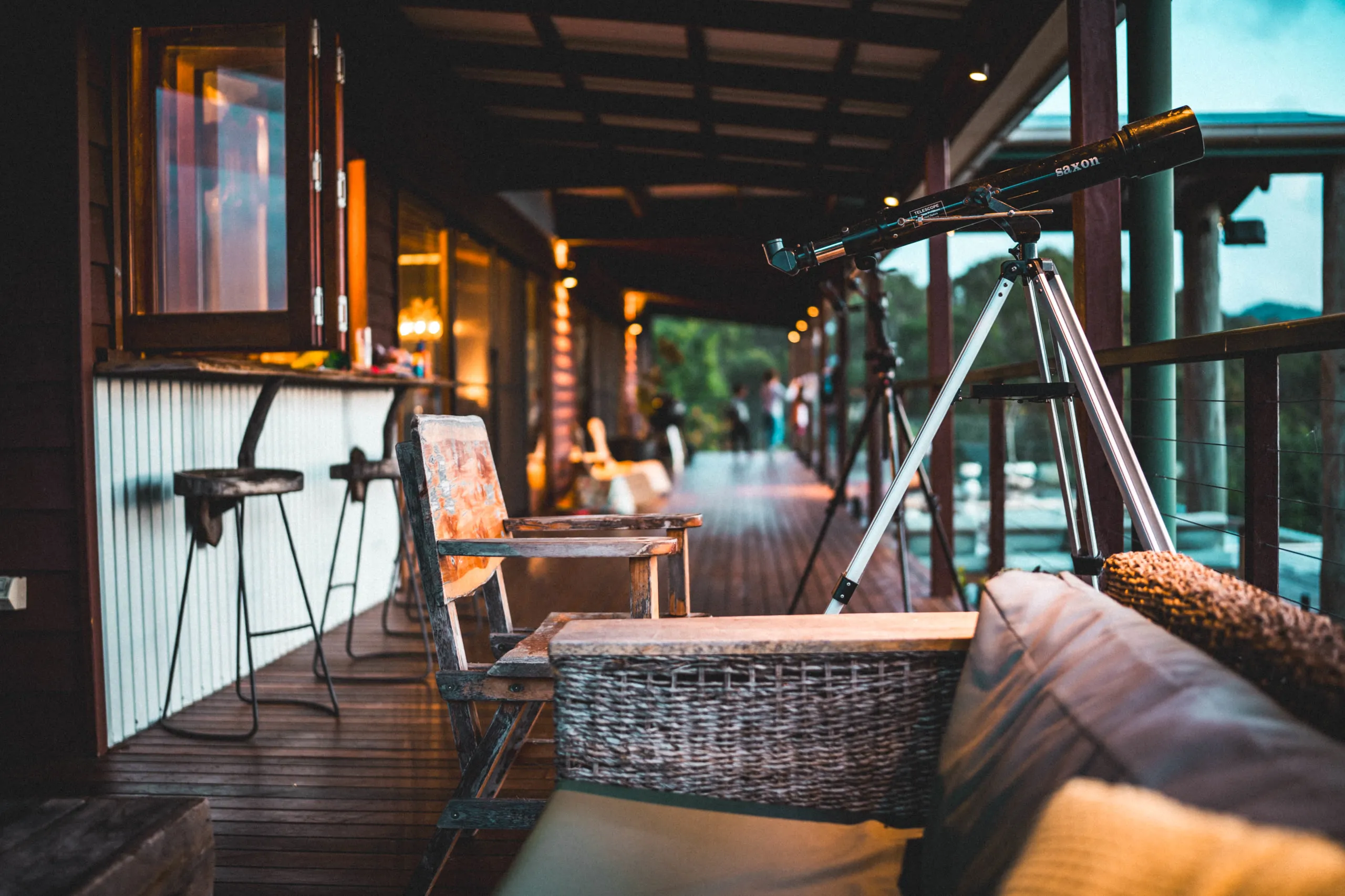The 18-metre west-facing hardwood entertaining deck